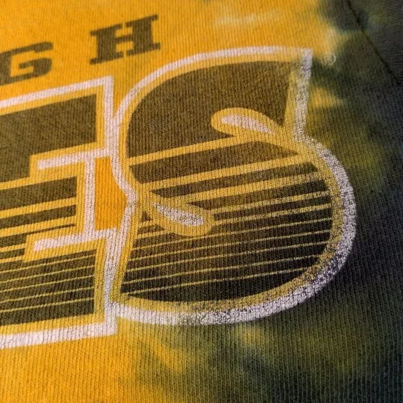 Pittsburgh Pirates Baseball Shirt Medium Gold Black Tie Dye MLB Genuine Hippie - Picture 9 of 14